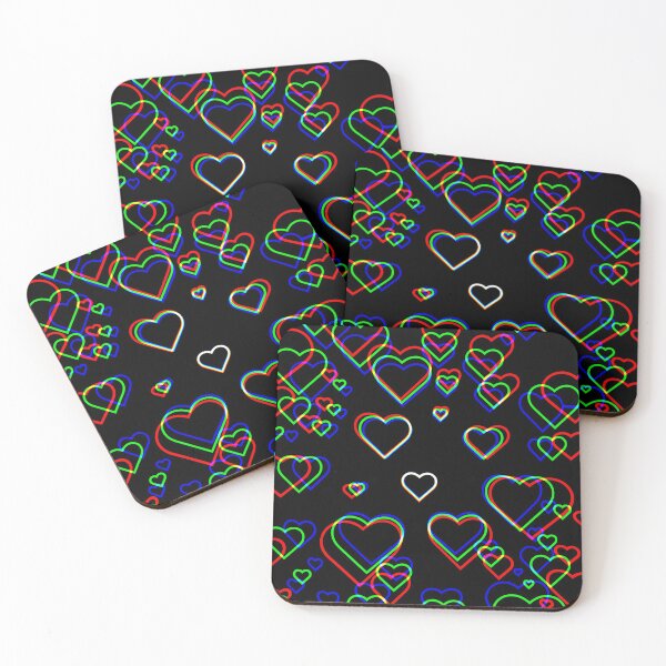 Item preview, Colorful Hearts Dark Night designed and sold by RioCariocaClub.