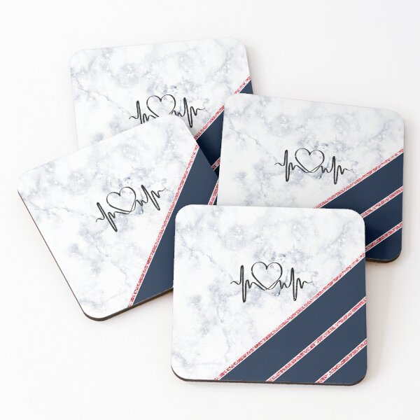 Item preview, Grey Marble Heartbeat Pattern Pink Glitter Wallpaper designed and sold by Jolly-Yosei.