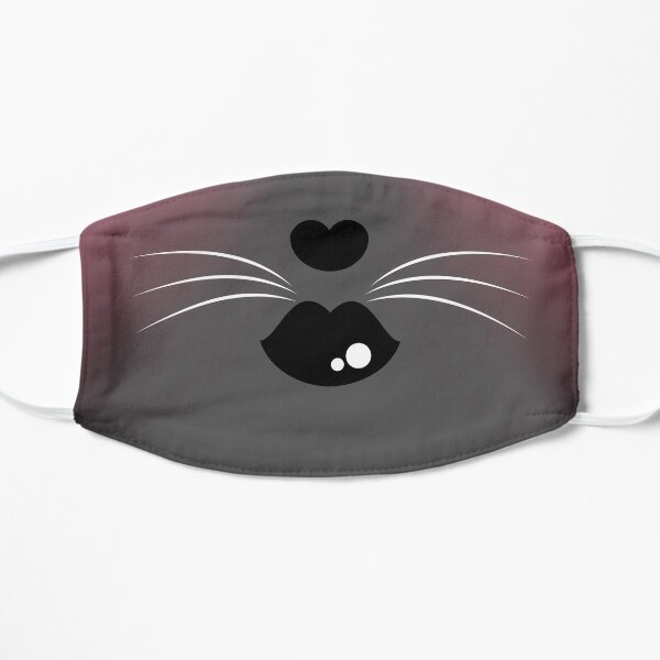 Grey Kitty Mask Flat Mask