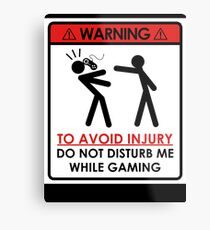 Don't Disturb Gamers Metal Print