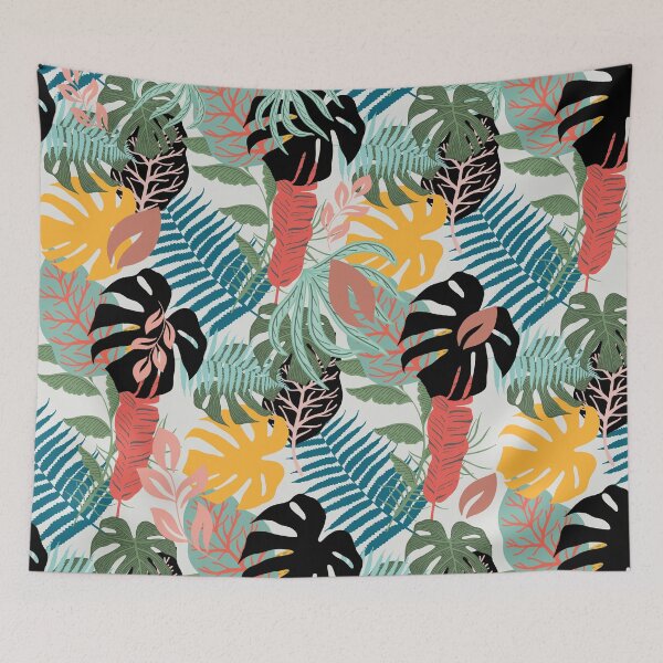 Item preview, Colorful Jungle Leaves Pattern designed and sold by digoarpi.