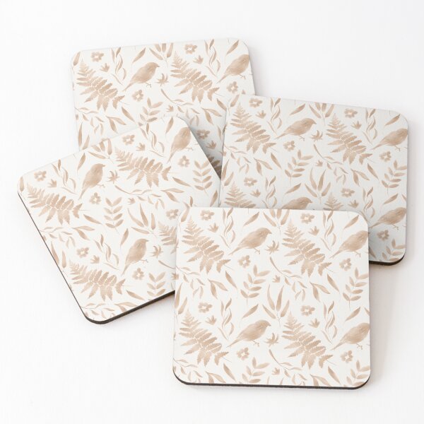 Item preview, Watercolor Beige Leaves Pattern designed and sold by digoarpi.