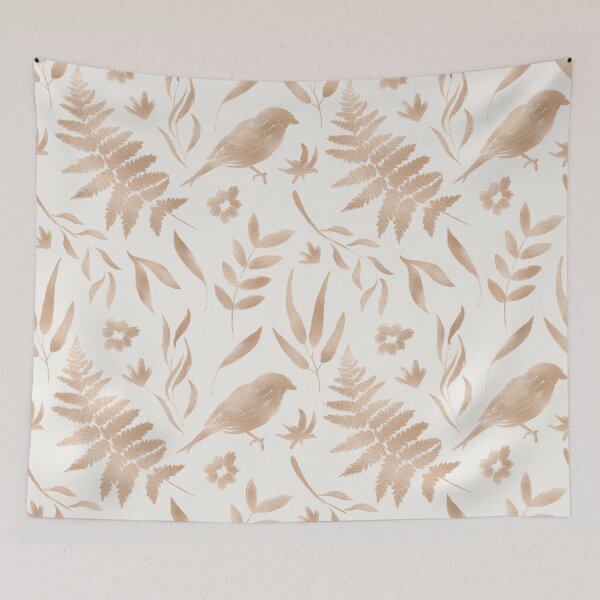 Item preview, Watercolor Beige Leaves Pattern designed and sold by digoarpi.