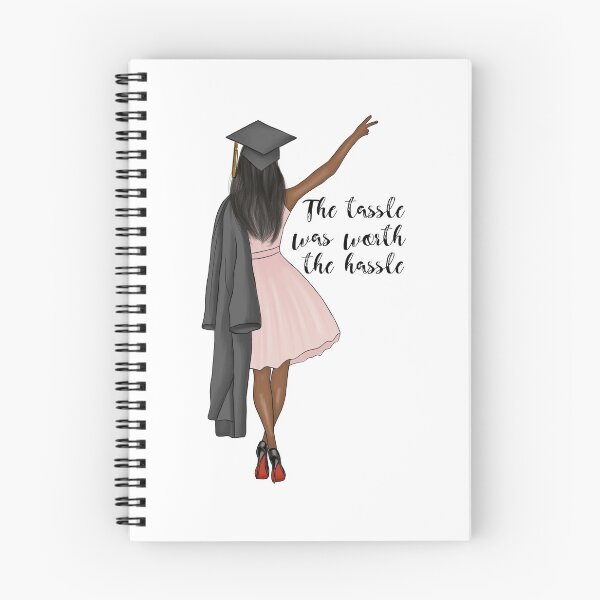 Aperçu de l'œuvre Fille de la classe de 2021, cheveux noirs, peau foncée créée et vendue par CsillaDreams.