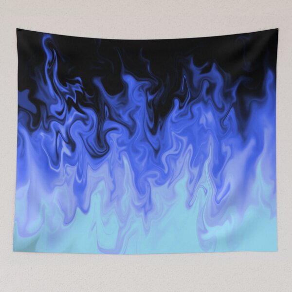 Item preview, Hot blue burning flames in the dark designed and sold by ANU007.