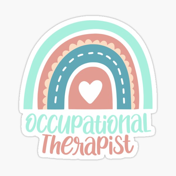 Rainbow Heart Occupational Therapist Sticker