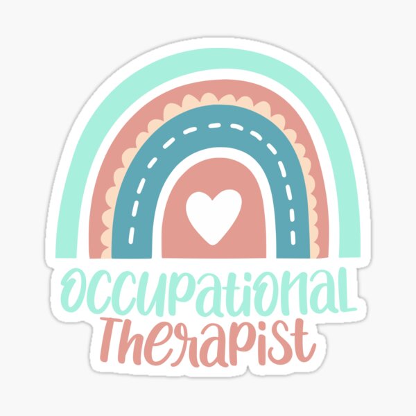 Rainbow Heart Occupational Therapist Sticker