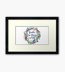Females Are Strong as Hell Floral Framed Print
