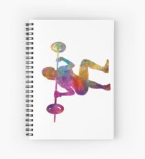 Body building woman isolated Spiral Notebook