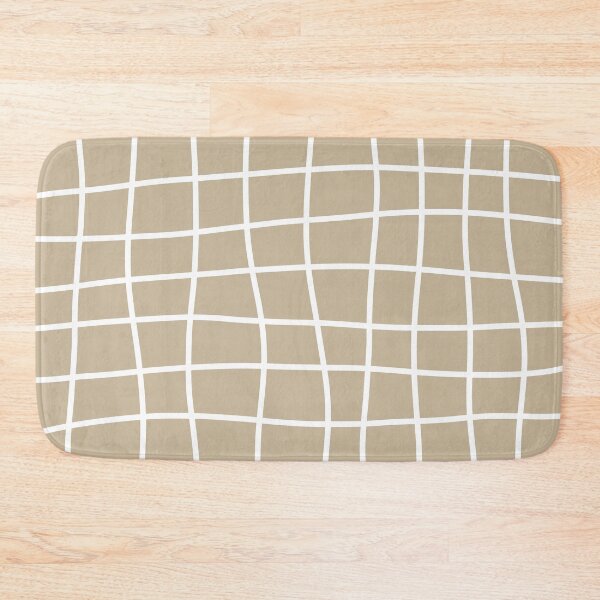 Item preview, Hand Drawn Grid (white/tan) designed and sold by Design Minds Boutique.