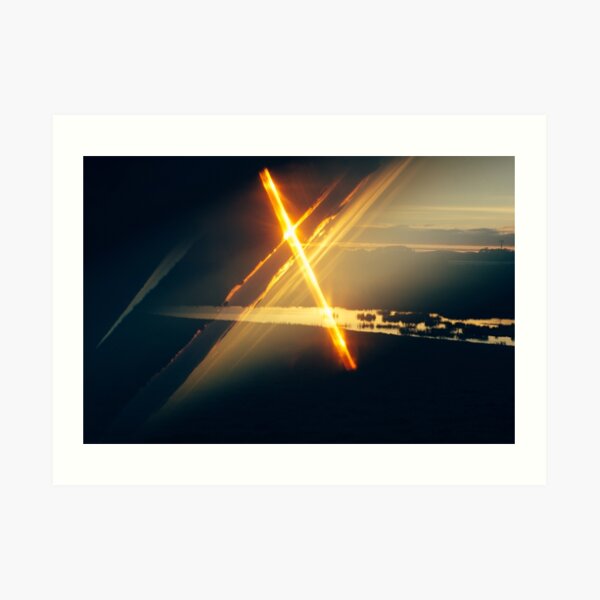 First Light at Dawn: Lens Interference 4 Art Print