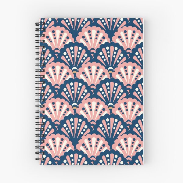 Item preview, Pink and Blue Sea Shells Pattern designed and sold by Claire Wall Designs.