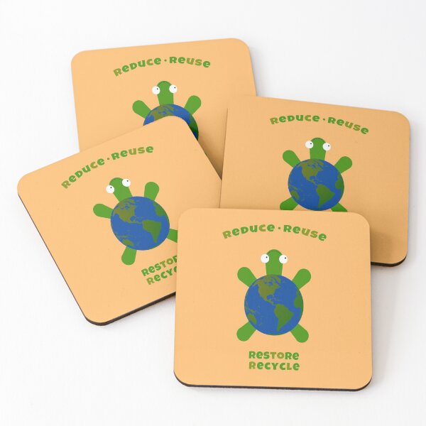 Item preview, Recycle Reuse Reduce Repair Sustainability Turtle Planet Climate designed and sold by NoriTEEs.