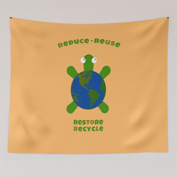 Item preview, Recycle Reuse Reduce Repair Sustainability Turtle Planet Climate designed and sold by NoriTEEs.