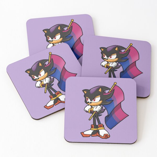 Item preview, Anthropomorphic Sulking Black Hedgehog LGBT Pride Flag Bisexual Bi designed and sold by Zphal.