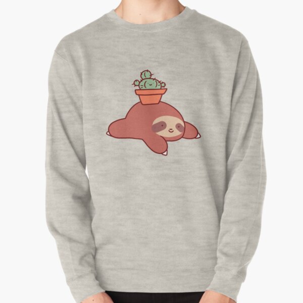 Sloth and Cactus Pullover Sweatshirt