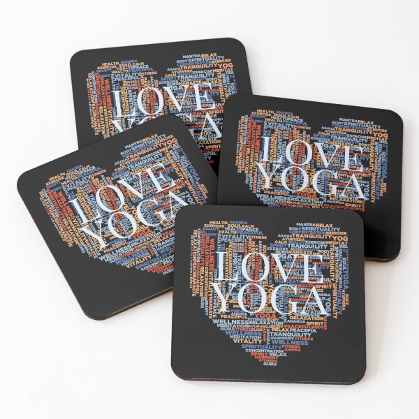 Item preview, Love yoga, yoga motivation quotes typography designed and sold by Yogawoman.