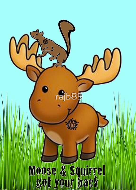 "Moose and Squirrel" by rajb89 Redbubble