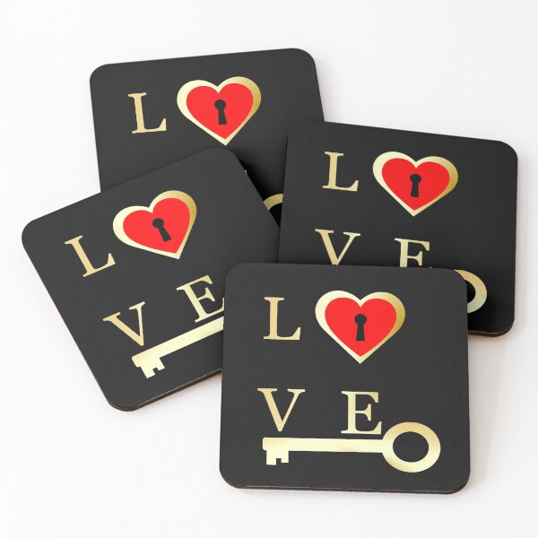 Item preview, A word of love with a key and a heart designed and sold by storefunnypets.
