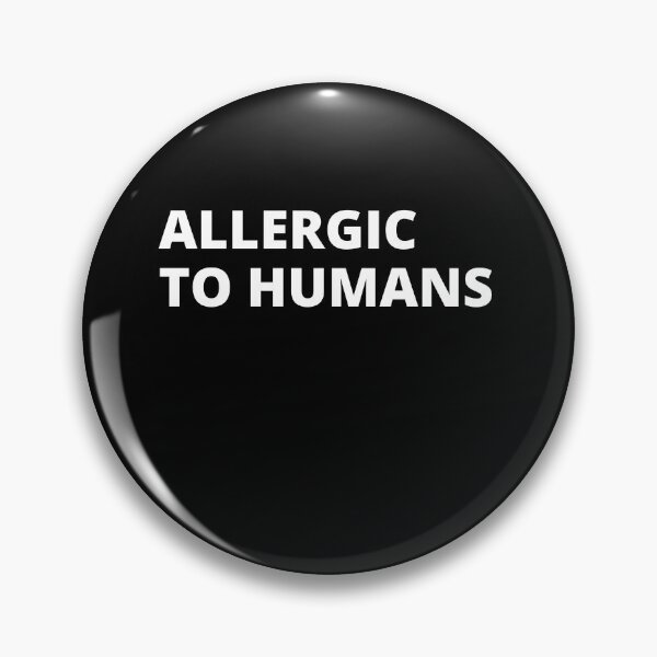 Item preview,     ALLERGIC TO HUMANS Large Simple Minimalist Blue White Font Design designed and sold by Sebastian Zook.