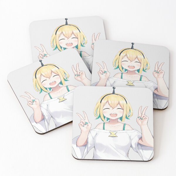 Amano Pikamee Vtuber monster girl | Coasters (Set of 4)