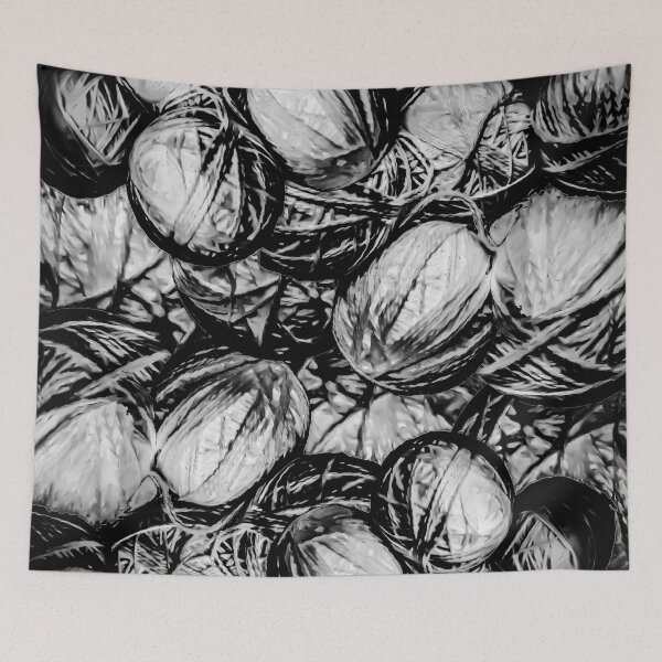 Item preview, Yarn Bombing Collage Black And White designed and sold by Designs By YL.