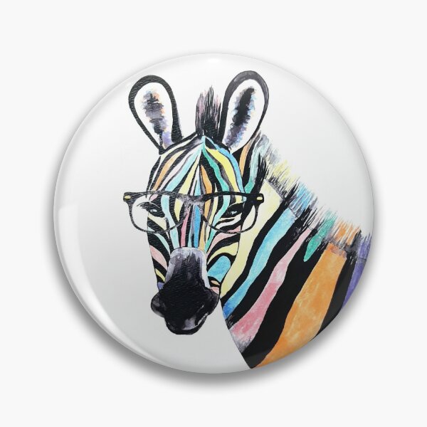 Item preview, Rainbow Zebra, watercolor designed and sold by Luba-Ost.