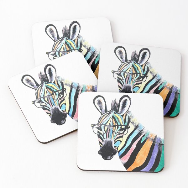 Item preview, Rainbow Zebra, watercolor designed and sold by Luba-Ost.