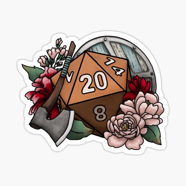 Aperçu de l'œuvre Fighter Class D20 SERIES 2 - Dés de jeu de table créée et vendue par SweetDelilahs.