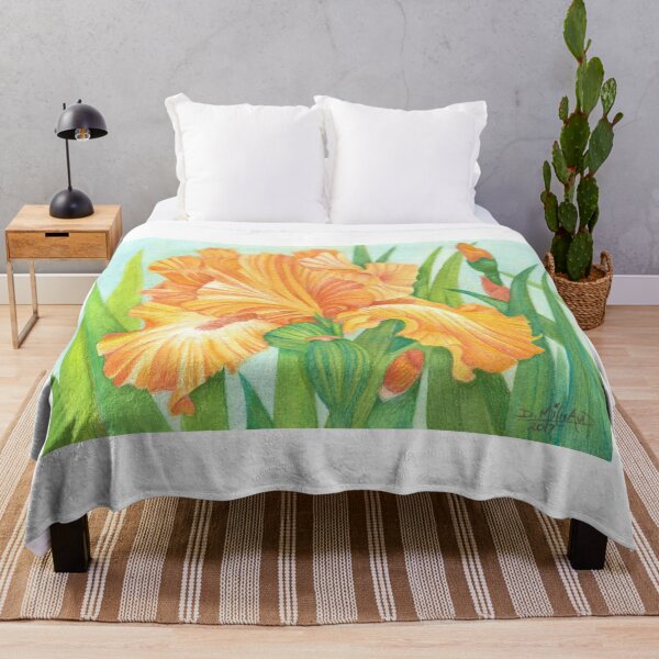 Item preview, Watercolour Yellow Iris Flower Painting designed and sold by DrivenToSketch.
