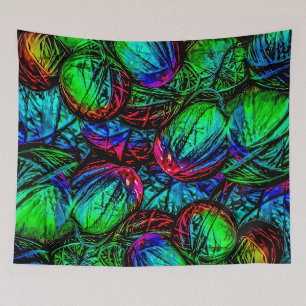 Item preview, Yarn Bombing Collage Neon Graphic Lines designed and sold by Designs By YL.