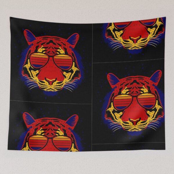 Item preview, Vibrant Tiger With Glasses designed and sold by sgmydesigns.