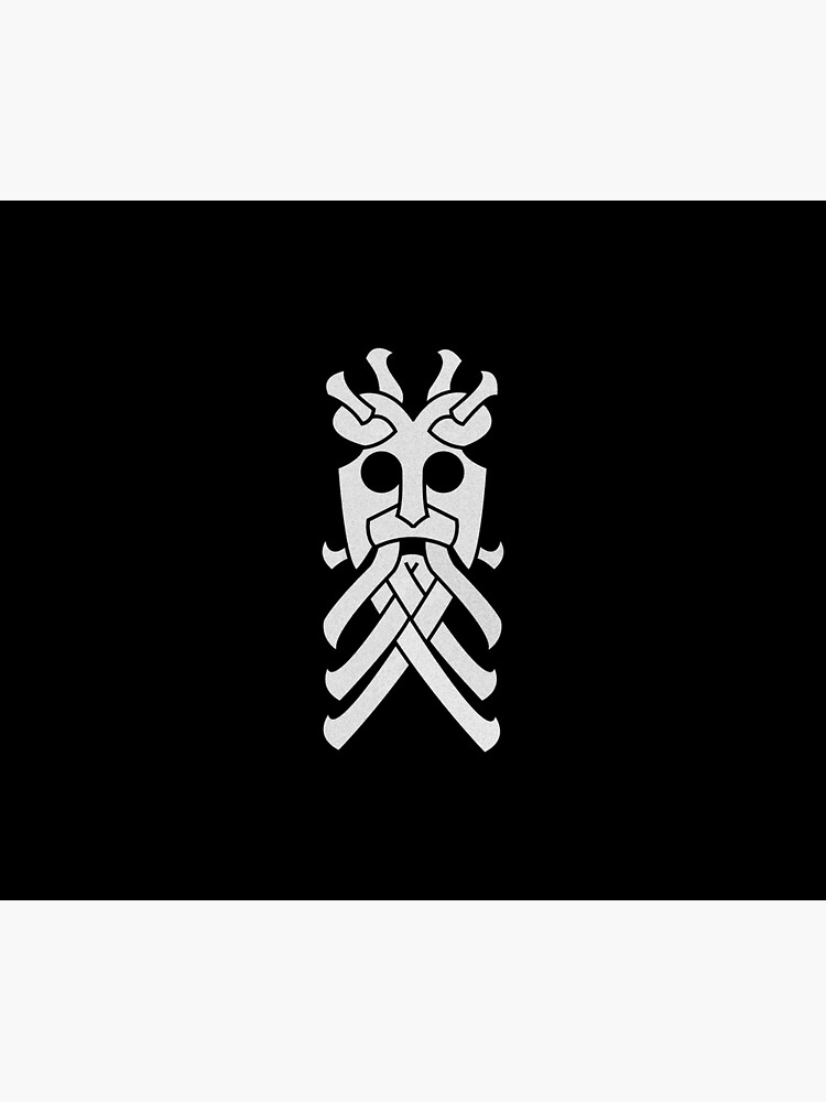 Póster «Máscara de piedra rúnica vikinga» de Redbubble