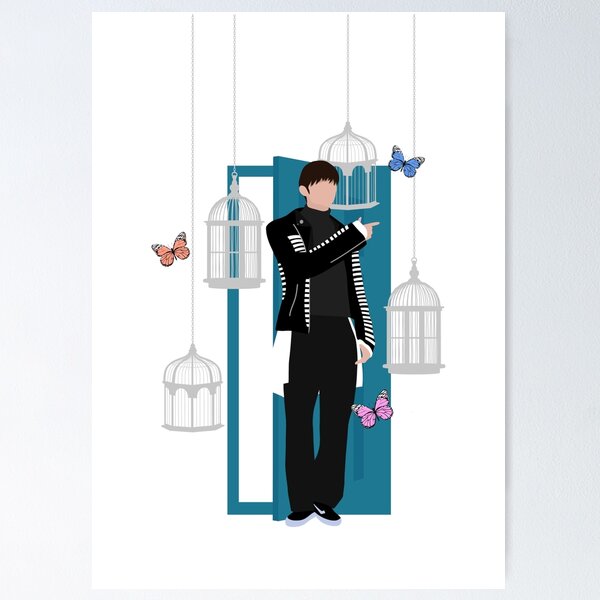 Item preview, The Boyz - Kim Sunwoo - No air minimalist print  designed and sold by AnimeDesignX.