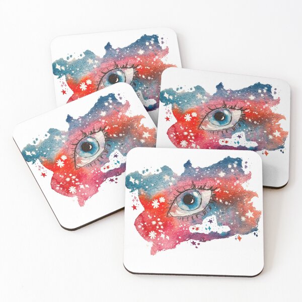 Item preview, Colourblind Galaxy Eye / Watercolour / Starry Night designed and sold by raffaela-art.