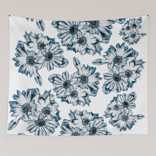 Item preview, Blue Jacquard Floral Sticker Pack designed and sold by Designs By YL.