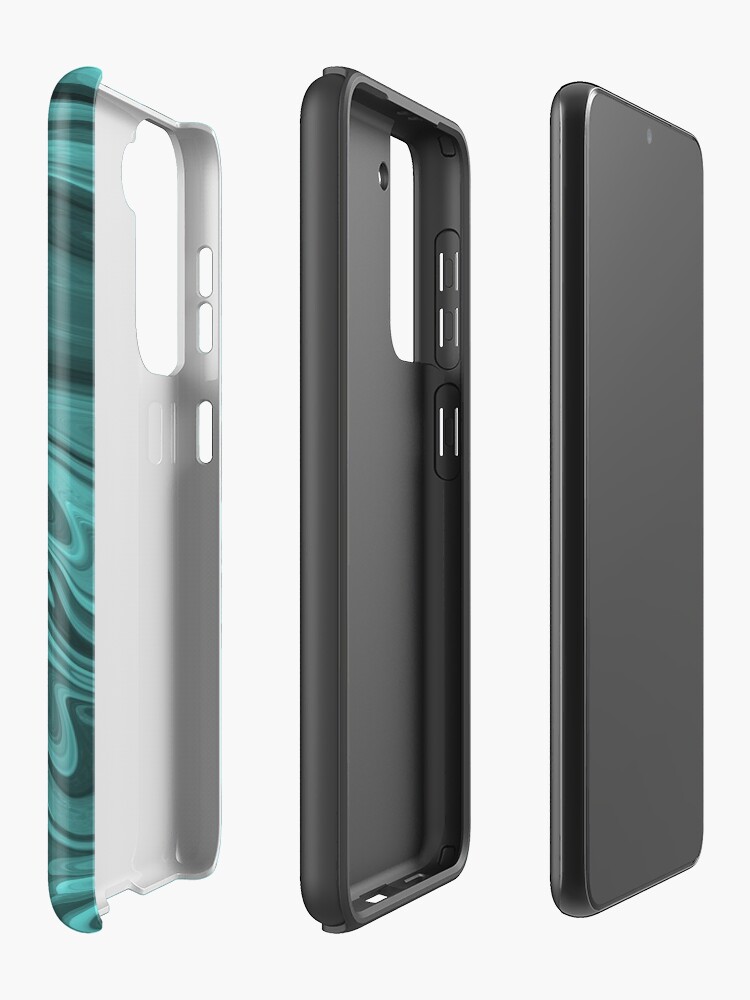 Alternate view of Teal Twirl Case & Skin for Samsung Galaxy