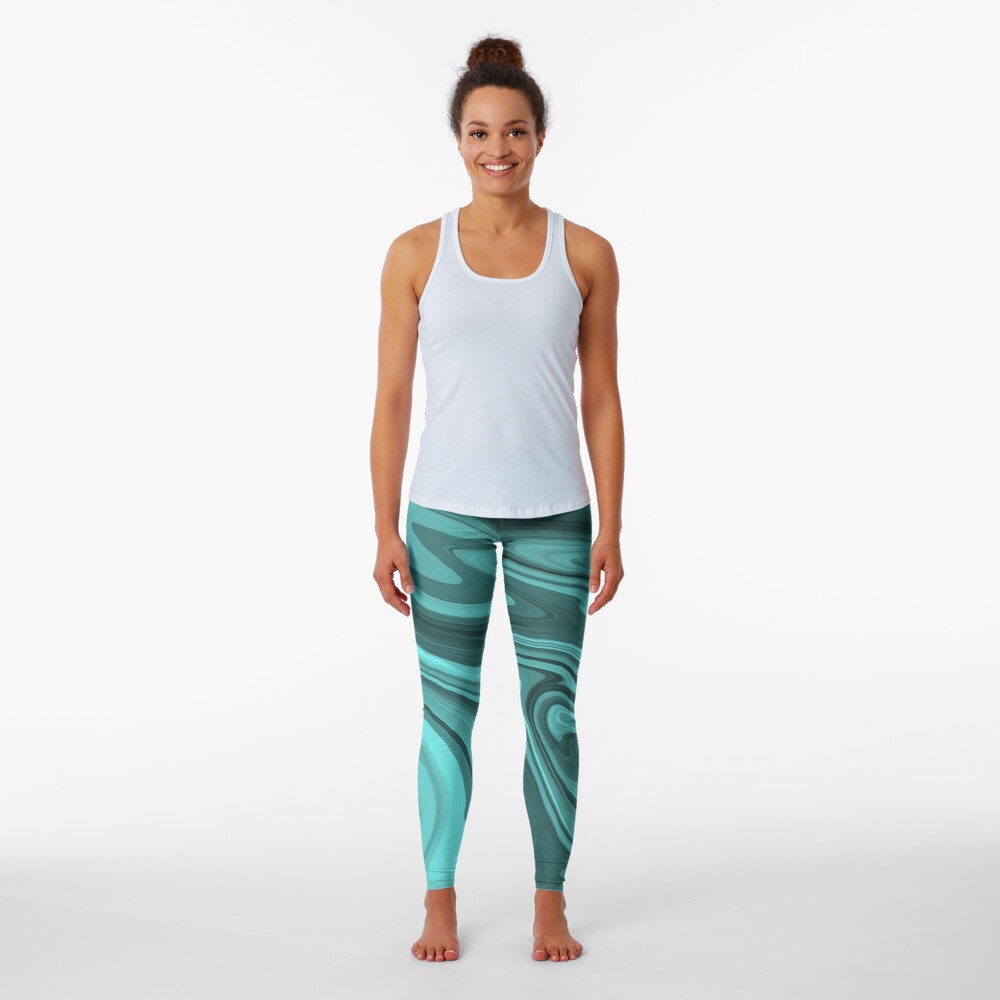 Teal Twirl Leggings