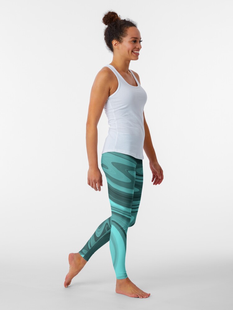 Alternate view of Teal Twirl Leggings