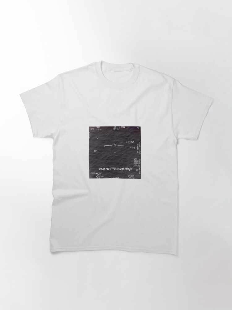 Thumbnail 2 of 7, Classic T-Shirt, What the f**k is that thing? (Go Fast UAP / UFO) designed and sold by Dan Zetterström.