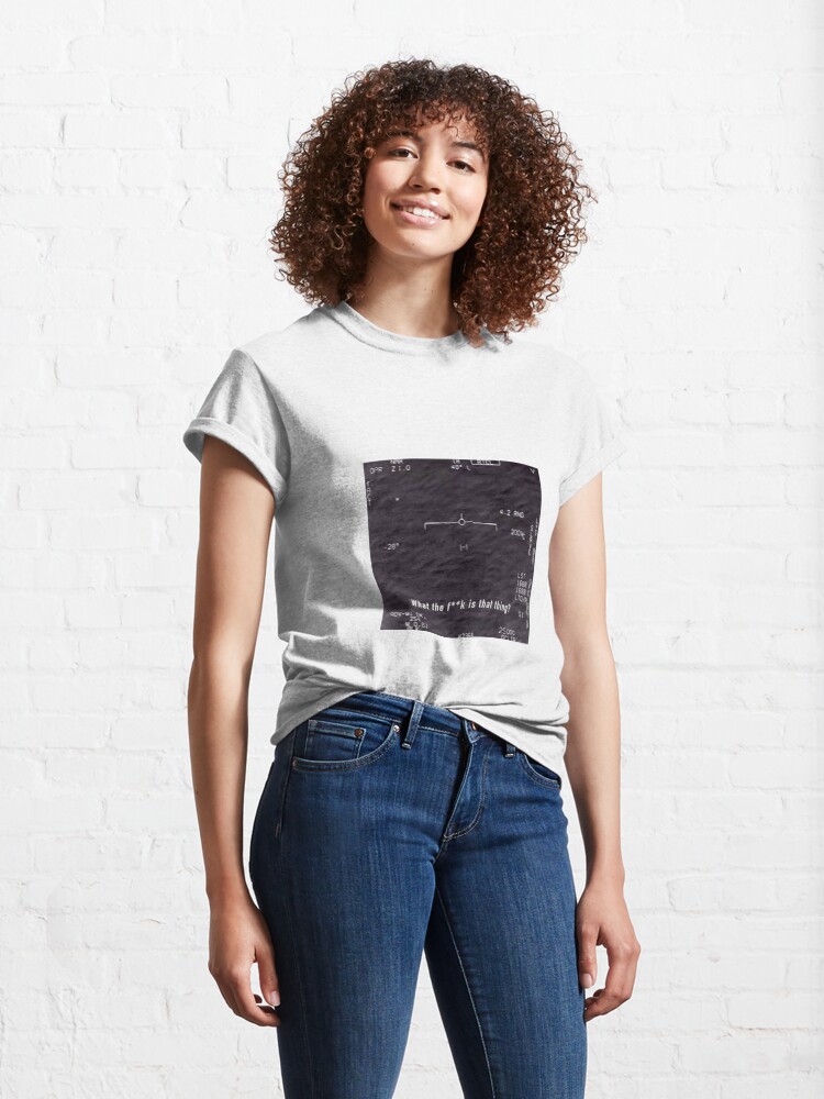 Thumbnail 4 of 7, Classic T-Shirt, What the f**k is that thing? (Go Fast UAP / UFO) designed and sold by Dan Zetterström.