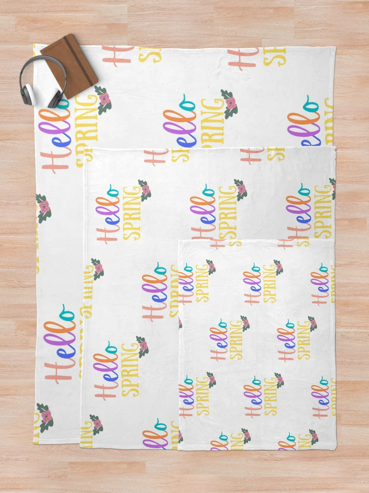Thumbnail 5 of 6, Throw Blanket, Hello Spring  designed and sold by Summers Cool.