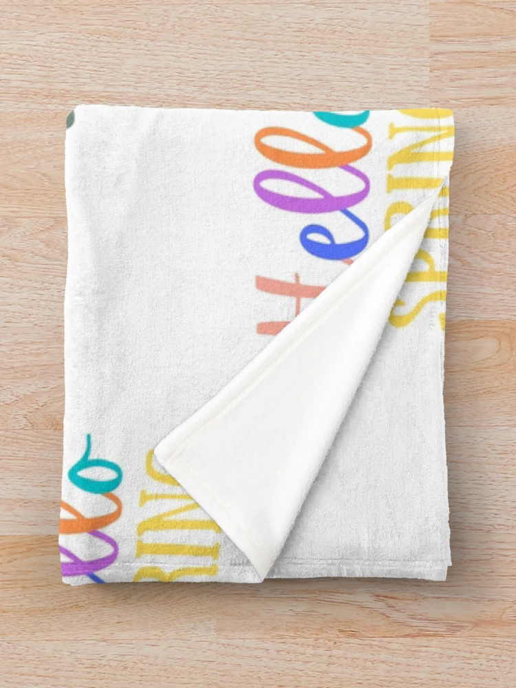 Thumbnail 3 of 6, Throw Blanket, Hello Spring  designed and sold by Summers Cool.