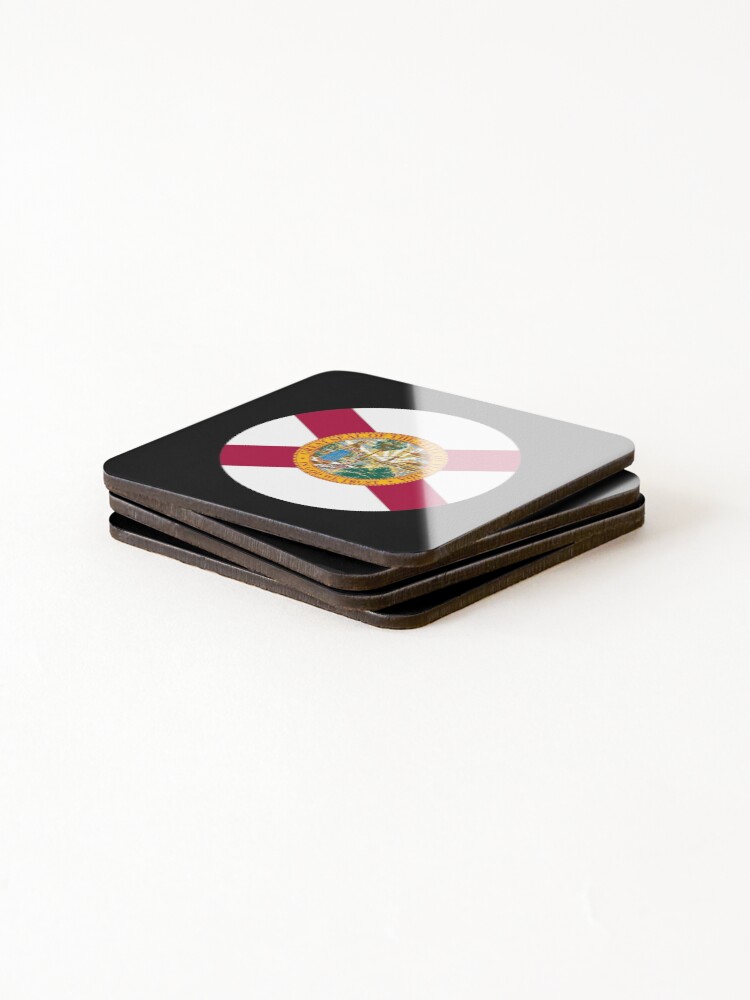 Thumbnail 4 of 5, Coasters (Set of 4), Florida flag flag designed and sold by GeogDesigns.