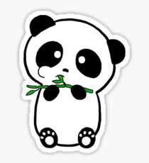 Panda Eating Bamboo Sticker
