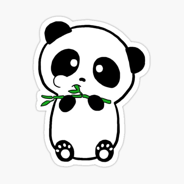 Panda Eating Bamboo Stickers.