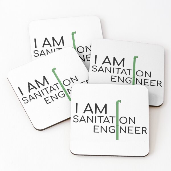 Item preview, sanitation engineer designed and sold by MHDesignstore.