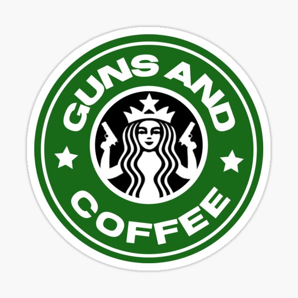 Guns and coffee Sticker
