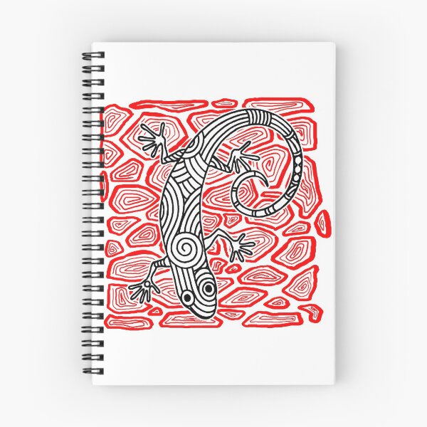 Aperçu de l'œuvre Gecko Lizard Ink Art Tattoo Rouge Noir créée et vendue par Ebayson74.