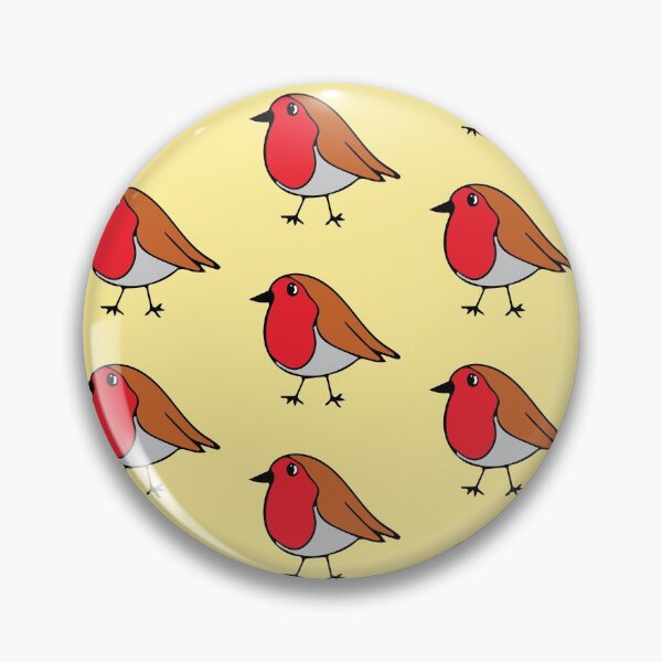 Item preview, Robin print on yellow designed and sold by LittleBettyMakes.